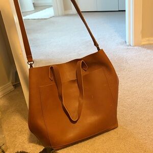 Madewell Brown Leather Tote Bag